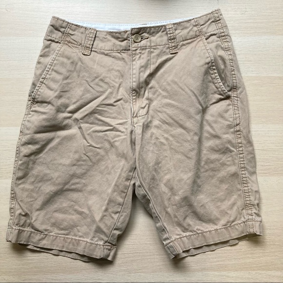 Men’s Old Navy Khaki tan shorts, size 28, Lived-in Straight Flat Front - Picture 1 of 4